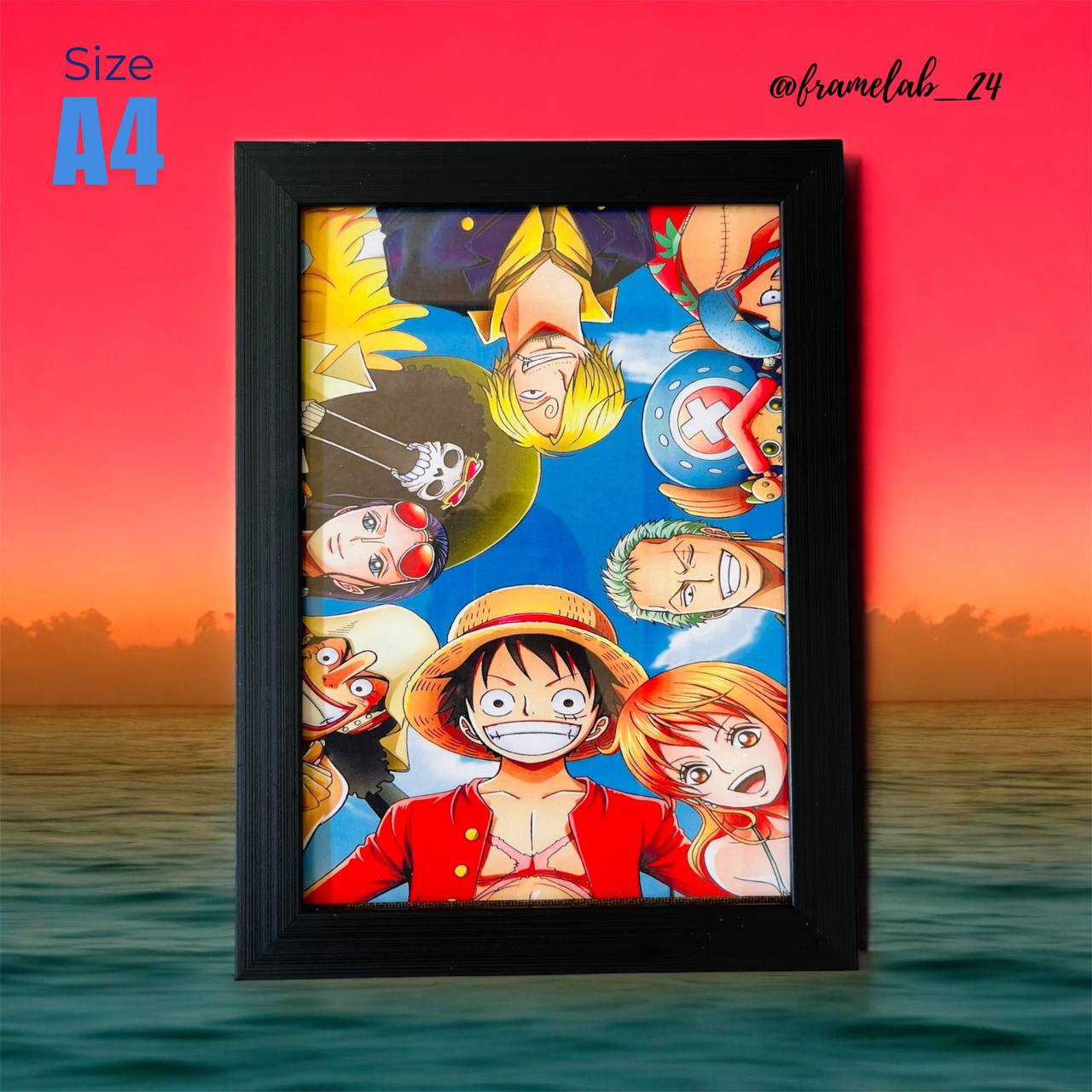 Premium One Piece edition home decor frame - Slymart